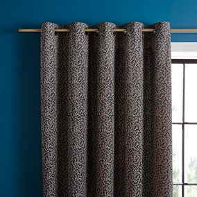 Natural History Museum Ditsy Coral Eyelet Curtains