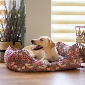 William Morris Strawberry Thief Pet Box Bed